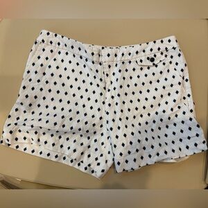 Tommy Hilfiger - Cream linen shorts with diamond pattern